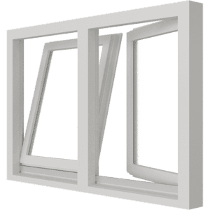 Draaikiepraam | 2 vakken | pvc