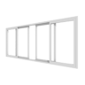 4-delig hefschuifraam | pvc