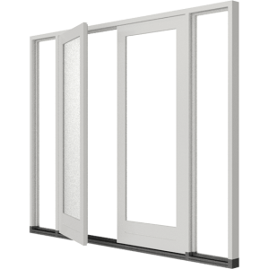 Tuindeuren (stolp) met twee zijlichten – buitendraaiend | hout